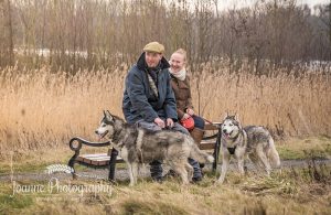 Couple and Huskies Greater Manchester